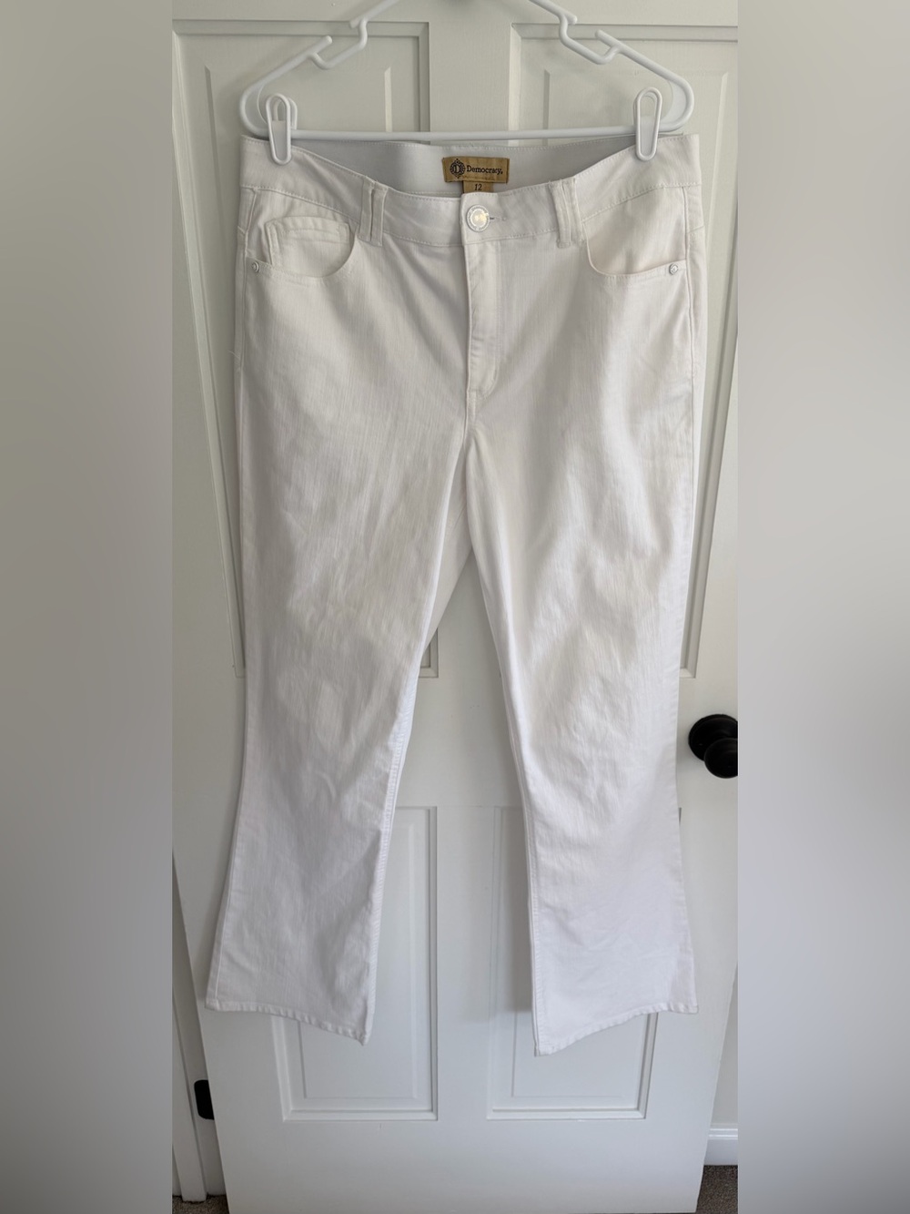 Democracy White Flare Jeans - Wide Leg